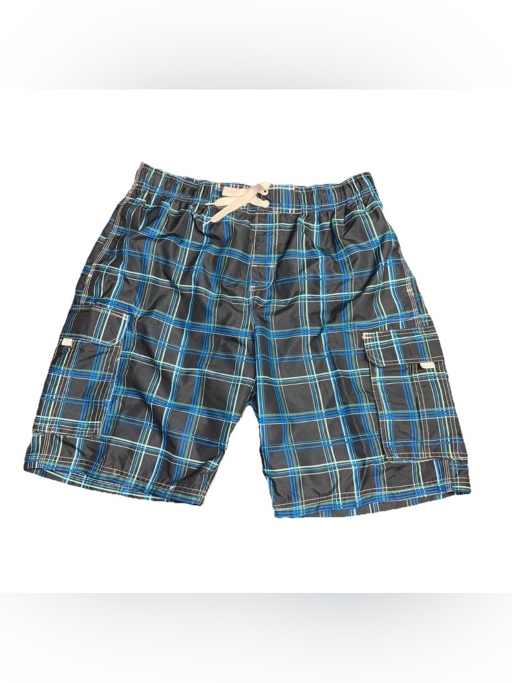 Kanu Surf Miles Plaid Swim Trunks Lined Size L Summer Beach Outdoor Lightweight